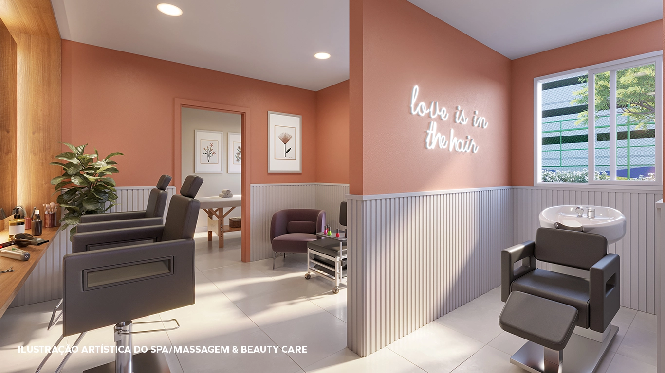 04 - ILUSTRAÇÃO ARTÍSTICA DO SPA:MASSAGEM & BEAUTY CARE