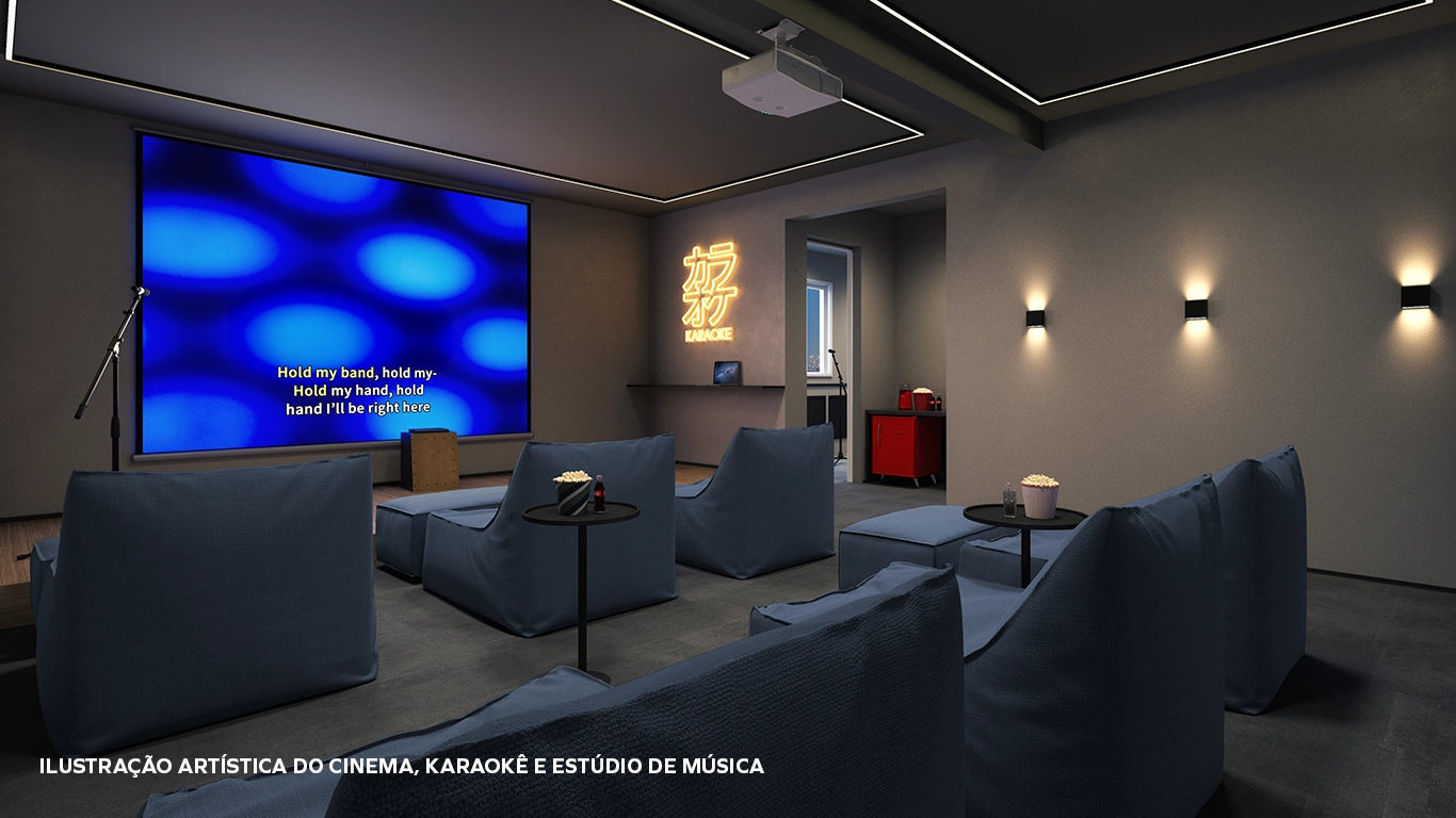 12 - ILUSTRAÇÃO ARTÍSTICA DO CINEMA, KARAOKÊ E ESTÚDIO DE MÚSICA